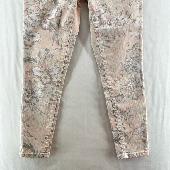 Sanctuary / Denim Jeans Sz 26 Social Ankle Skinny Cotton Blend Floral Light Pink - Picture 4 of 11